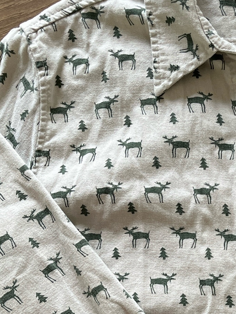 True Grit Vintage Pine Moose Soft Chamois Button-Down Size M NWOT - Picture 8 of 8